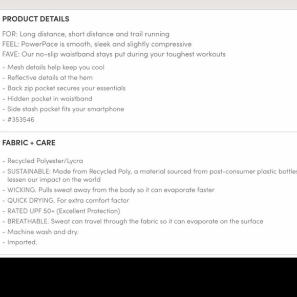 ATHLETA Run Free Garden Party 7/8 Leggings Pink Floral High Rise Medium - Picture 5 of 6